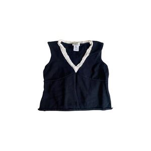 St. John Sport Wool Blend Sleeveless Sweater Top Size M